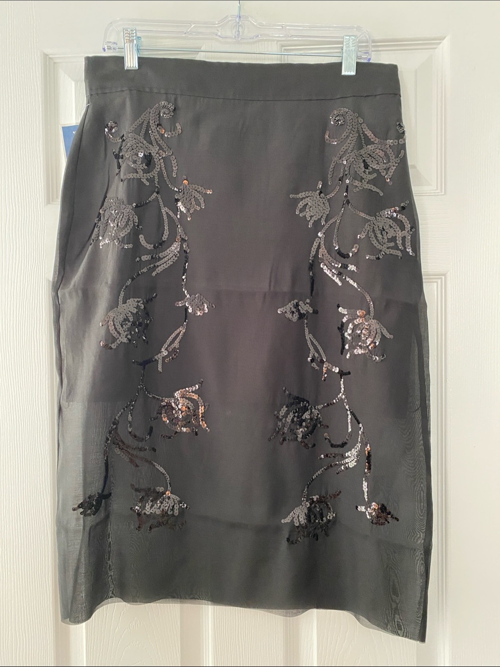 H&M Edition Black Sequin Organza Skirt